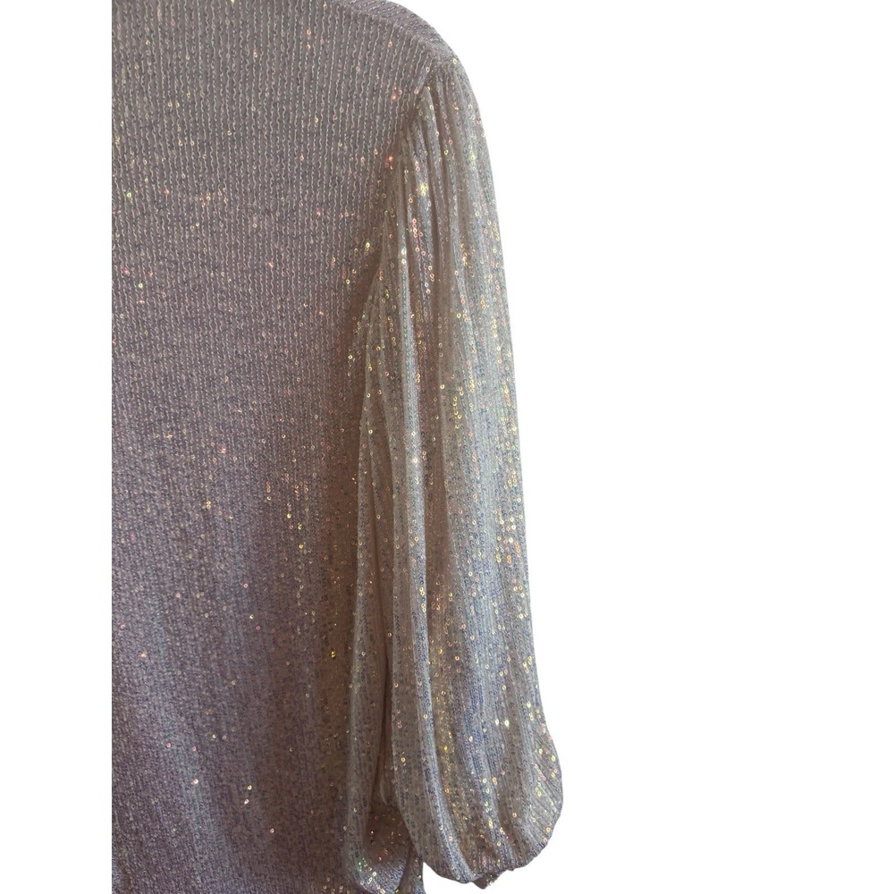 Mable Anthropology Sequin Mini Dress/Tunic Sz Small Bishop Sleeves *No Belt - Picture 4 of 10